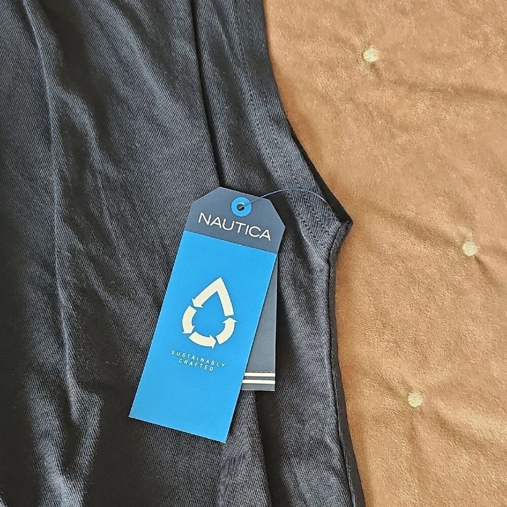 NWT Nautica Dark Blue Drawstring Waist T-Shirt Dress, Size XL - Picture 4 of 6